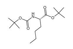 tert-butyl (S)-2-((tert-butoxycarbonyl)amino)hexanoate Structure