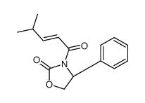 (4S)-3-(4-methylpent-2-enoyl)-4-phenyl-1,3-oxazolidin-2-one结构式