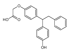 2-[4-[1-(4-hydroxyphenyl)-2-phenylethyl]phenoxy]acetic acid Structure