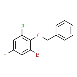 1-Benzyloxy-2-bromo-6-chloro-4-fluorobenzene结构式