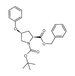 N-Boc-cis-4-phenoxy-L-proline benzyl ester结构式