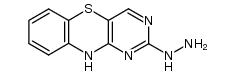 2-hydrazino-10H-benzo[b]pyrimido[4,5-e][1,4]thiazine结构式