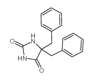 2,4-Imidazolidinedione,5,5-bis(phenylmethyl)- Structure