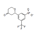 2-[3-Nitro-5-(trifluoromethyl)phenyl]dihydro-2H-pyran-4(3H)-one Structure