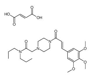 (Z)-but-2-enedioic acid,N,N-dipropyl-2-[4-[(E)-3-(3,4,5-trimethoxyphenyl)prop-2-enoyl]piperazin-1-yl]acetamide结构式