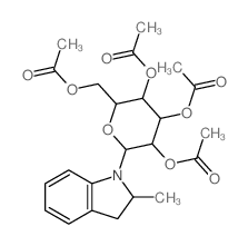 Indoline, 1-b-D-glucopyranosyl-2-methyl-,2',3',4',6'-tetraacetate (8CI) picture