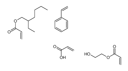 2-ethylhexyl prop-2-enoate,2-hydroxyethyl prop-2-enoate,prop-2-enoic acid,styrene Structure