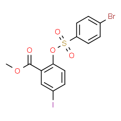 METHYL 2-([(4-BROMOPHENYL)SULFONYL]OXY)-5-IODOBENZENECARBOXYLATE结构式