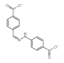 Benzaldehyde,4-nitro-, 2-(4-nitrophenyl)hydrazone structure