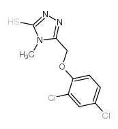 5-[(2,4-二氯苯氧基)甲基]-4-甲基-4H-1,2,4-噻唑-3-硫醇结构式