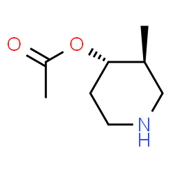 4-Piperidinol,3-methyl-,acetate(ester),(3S,4S)-(9CI)结构式