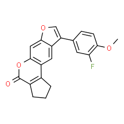 9-(3-Fluoro-4-methoxyphenyl)-2,3-dihydrocyclopenta[c]furo[3,2-g]chromen-4(1H)-one picture