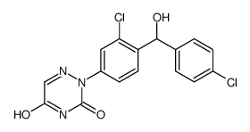 2-[3-chloro-4-[(4-chlorophenyl)-hydroxymethyl]phenyl]-1,2,4-triazine-3,5-dione结构式