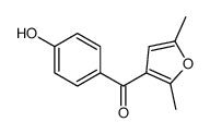 p-hydroxyphenyl 2,5-dimethyl-3-furyl ketone Structure