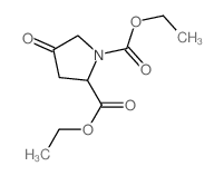 diethyl 4-oxopyrrolidine-1,2-dicarboxylate structure