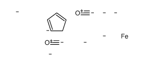 bis(oxomethylidene)iron,carbanide,cyclopenta-1,3-diene Structure