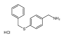 (4-benzylsulfanylphenyl)methanamine,hydrochloride Structure