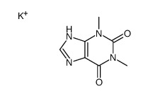 3,7-Dihydro-1,3-dimethyl-1H-purine-2,6-dione, potassium salt Structure