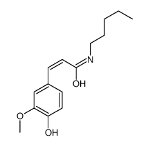 3-(4-hydroxy-3-methoxyphenyl)-N-pentylprop-2-enamide Structure