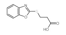 3-(苯并噁唑-2-基磺酰基)丙酸结构式