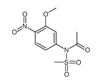 N-(3-methoxy-4-nitrophenyl)-N-methylsulfonylacetamide Structure