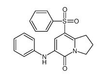 8-BENZENESULFONYL-6-PHENYLAMINO-2,3-DIHYDRO-1H-INDOLIZIN-5-ONE Structure