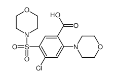 4-chloro-2-morpholin-4-yl-5-morpholin-4-ylsulfonylbenzoic acid Structure