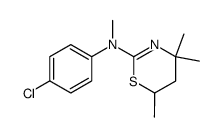 (4-chloro-phenyl)-methyl-(4,4,6-trimethyl-5,6-dihydro-4H-[1,3]thiazin-2-yl)-amine Structure