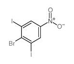 2-bromo-1,3-diiodo-5-nitro-benzene结构式