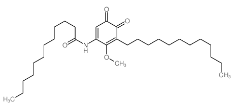 N-(5-dodecyl-6-methoxy-3,4-dioxo-1-cyclohexa-1,5-dienyl)dodecanamide Structure