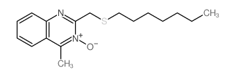 Quinazoline, 2-[(heptylthio)methyl]-4-methyl-, 3-oxide structure