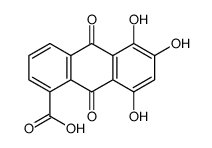 5,6,8-trihydroxy-9,10-dioxoanthracene-1-carboxylic acid结构式