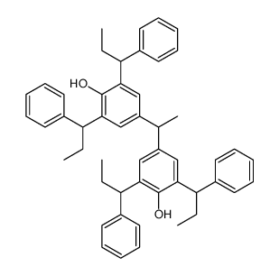 4-[1-[4-hydroxy-3,5-bis(1-phenylpropyl)phenyl]ethyl]-2,6-bis(1-phenylpropyl)phenol结构式