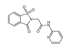 3-Oxo-1,2-benzoisothiazoline-2[N-(2-pyridyl)]acetamide 1,1-Dioxide Structure