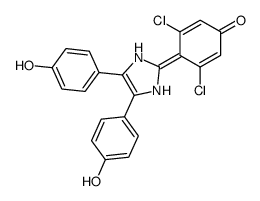 4-[4,5-bis(4-hydroxyphenyl)-1,3-dihydroimidazol-2-ylidene]-3,5-dichlorocyclohexa-2,5-dien-1-one结构式