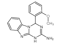 4-(2-methoxyphenyl)-1,4-dihydro[1,3,5]triazino[1,2-a][1,3]benzimidazol-2-amine结构式