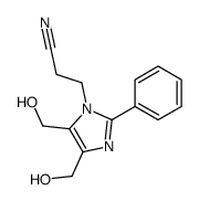 3-[4,5-bis(hydroxymethyl)-2-phenylimidazol-1-yl]propanenitrile结构式