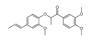 1-(3,4-dimethoxyphenyl)-2-{2-methoxy-4-[(1E)-prop-1-en-1-yl]phenoxy}propan-1-one结构式