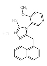 4-(2-methoxyphenyl)-5-(naphthalen-1-ylmethyl)-2H-1,2,4-triazole-3-thione structure