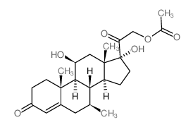 [2-[(7S,8S,9S,10R,11S,13S,14S,17R)-11,17-dihydroxy-7,10,13-trimethyl-3-oxo-2,6,7,8,9,11,12,14,15,16-decahydro-1H-cyclopenta[a]phenanthren-17-yl]-2-oxo-ethyl] acetate Structure