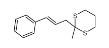 2-methyl-2-(3-phenylprop-2-enyl)-1,3-dithiane Structure