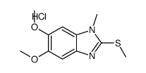 5,6-dimethoxy-3-methyl-2-methylsulfanyl-1H-benzimidazol-3-ium,chloride Structure