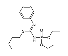 butyl N'-diethoxyphosphoryl-N-phenylcarbamimidothioate结构式