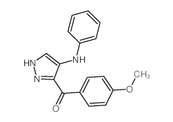 Methanone,(4-methoxyphenyl)[4-(phenylamino)-1H-pyrazol-3-yl]- structure