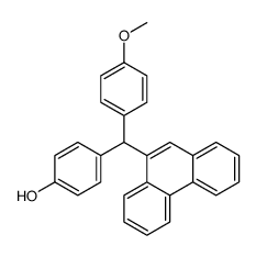 4-[(4-methoxyphenyl)-phenanthren-9-ylmethyl]phenol Structure