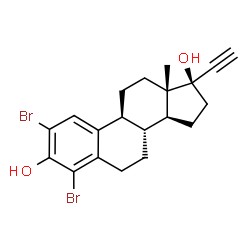 2,4-dibromo-17-ethynyl(6,7)estradiol structure