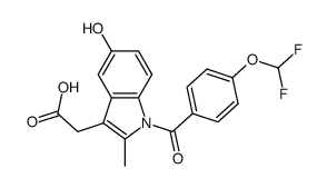 {1-[4-(difluoromethoxy)benzoyl]-5-hydroxy-2-methyl-1H-indol-3-yl}acetic acid Structure