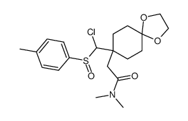 2-{8-[chloro(p-tolylsulfinyl)methyl]-1,4-dioxaspiro[4,5]dec-8-yl}-N,N-dimethylacetamide Structure