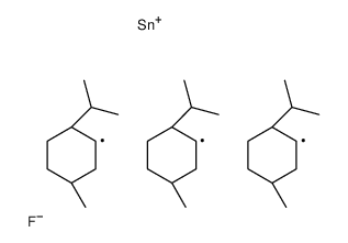 fluoro-tris[(1R,2S,5R)-5-methyl-2-propan-2-ylcyclohexyl]stannane结构式