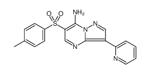 Pyrazolo[1,5-a]pyrimidin-7-amine, 6-[(4-methylphenyl)sulfonyl]-3-(2-pyridinyl) Structure